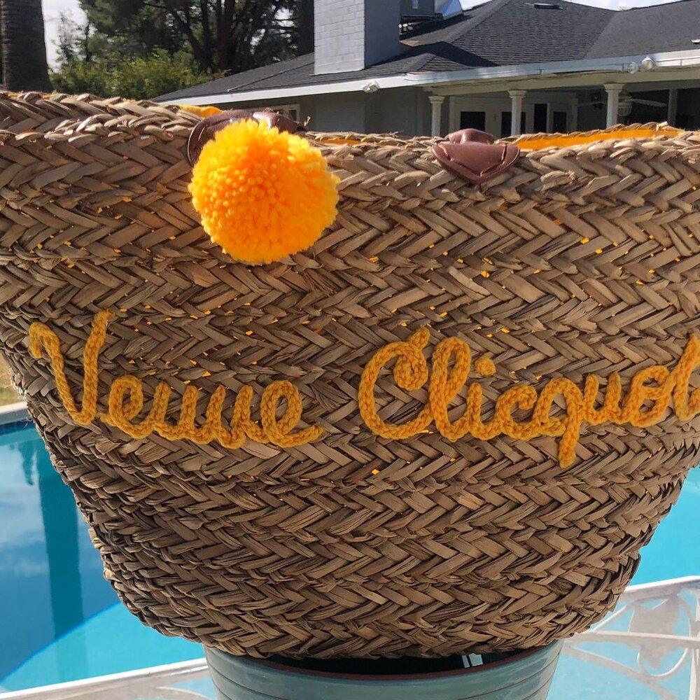 Limited Edition VUEVE CLICQUOT Beach Straw Bag